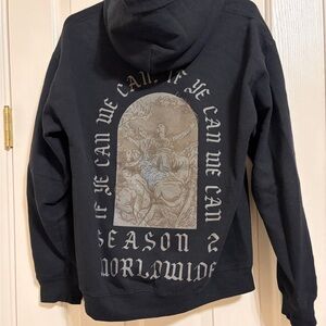 Yeezy Black Hoodie with Graphic Design